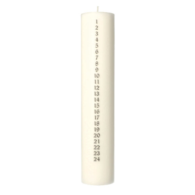 Papstar Kalenderkerze &Oslash; 50 mm x 250 mm weiss
