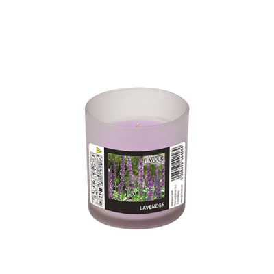 "Flavour by GALA" Duftkerze im Glas &Oslash; 70 mm x 77 mm violett - Lavender "Indro"