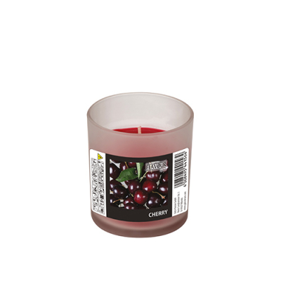 "Flavour by GALA" Duftkerze im Glas &Oslash; 70 mm x 77 mm bordeaux - Cherry "Indro"
