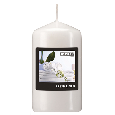 "Flavour by GALA" Duft-Stumpenkerze &Oslash; 58 mm x 110 mm weiss - Fresh Linen
