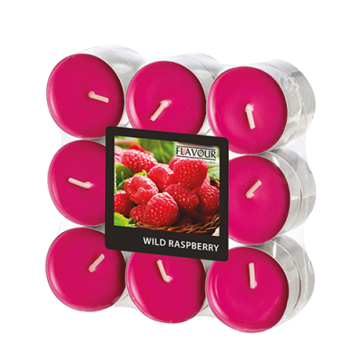 18 "Flavour by GALA" Duftlichte &Oslash; 37,5 mm x 16,6 mm weinrot - Wild Raspberry