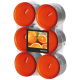 12 "Flavour by GALA" Maxi Duftlichte &Oslash; 58 mm x 24 mm orange - Orange
