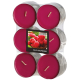 12 "Flavour by GALA" Maxi Duftlichte &Oslash; 58 mm x 24 mm weinrot - Wild Raspberry