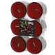 12 "Flavour by GALA" Maxi Duftlichte &Oslash; 58 mm x 24 mm bordeaux - Cherry
