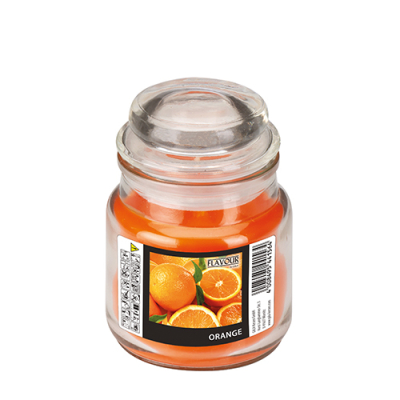 "Flavour by GALA" Bonbonglas mit Wachsf&uuml;llung &Oslash; 60 mm x 85 mm orange - Orange