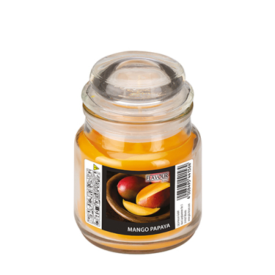 "Flavour by GALA" Bonbonglas mit Wachsf&uuml;llung &Oslash; 60 mm x 85 mm pfirsich - Mango-Papaya
