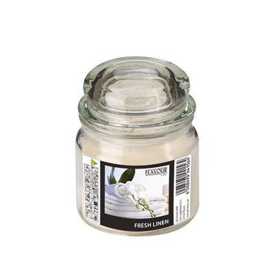 "Flavour by GALA" Bonbonglas mit Wachsf&uuml;llung, MAXI &Oslash; 90 mm x 120 mm weiss - Fresh Linen