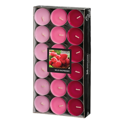 36 "Flavour by GALA" Duftlichte &Oslash; 38 mm x 17 mm weinrot - Wild Raspberry "Ton in Ton"