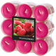18 "Flavour by GALA" Duftlichte &Oslash; 38 mm x 24 mm weinrot - Wild Raspberry in Polycarbonath&uuml;lle