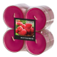 8 "Flavour by GALA" Maxi Duftlichte &Oslash; 59 mm x 24 mm weinrot - Wild Raspberry in Polycarbonath&uuml;lle