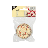 Papstar 60 Backf&ouml;rmchen &Oslash; 5 cm x 2,5 cm "Elk &amp; Stars" sortiert
