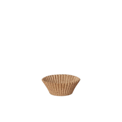 Papstar 100 Backf&ouml;rmchen rund &Oslash; 3 cm x 2,2 cm natur aus Frischfaser und Kakaoschalen