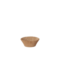 Papstar 100 Backf&ouml;rmchen rund &Oslash; 3 cm x 2,2 cm natur aus Frischfaser und Kakaoschalen