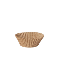 Papstar 100 Backf&ouml;rmchen rund &Oslash; 5 cm x 3 cm natur aus Frischfaser und Kakaoschalen