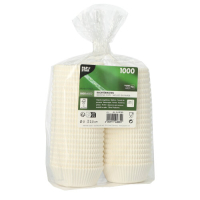 Papstar 1000 Backf&ouml;rmchen rund &Oslash; 5 cm x 2,5 cm weiss