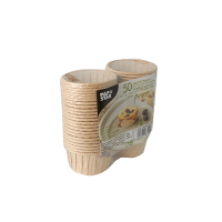 Papstar 50 Backformen "pure" 105 ml &Oslash; 7 cm x 4 cm braun