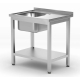 HENDI Waschtisch mit Ablage &ndash; verschraubt, Tiefe 600 mm