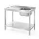 HENDI Waschtisch mit Ablage &ndash; verschraubt, Tiefe 600 mm