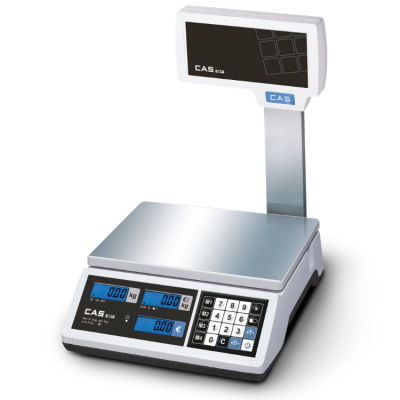 CAS ER Junior Serie, Preisrechnende Ladenwaagen | mit Stativ 6/15 kg